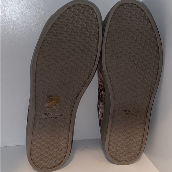 🌸NWOB RAG & BONE RB1 low top grey velvet sneakers - Picture 10 of 16